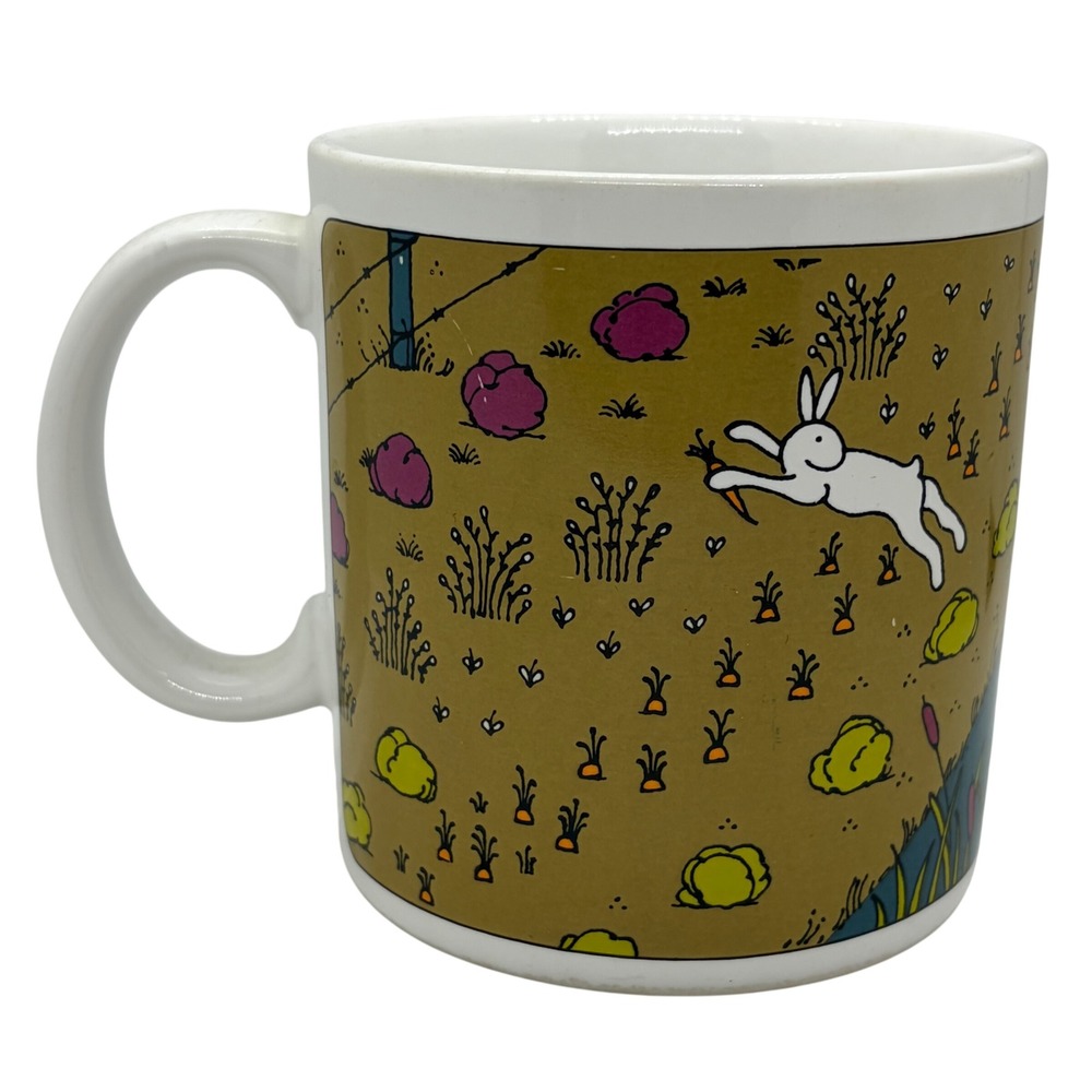 Vintage 1980 Taylor & NG San Francisco Rabbit and Ducks Ceramic Coffee Mug